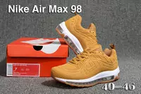 nike air max 98 acheter running chaussures sneakers gold wheat